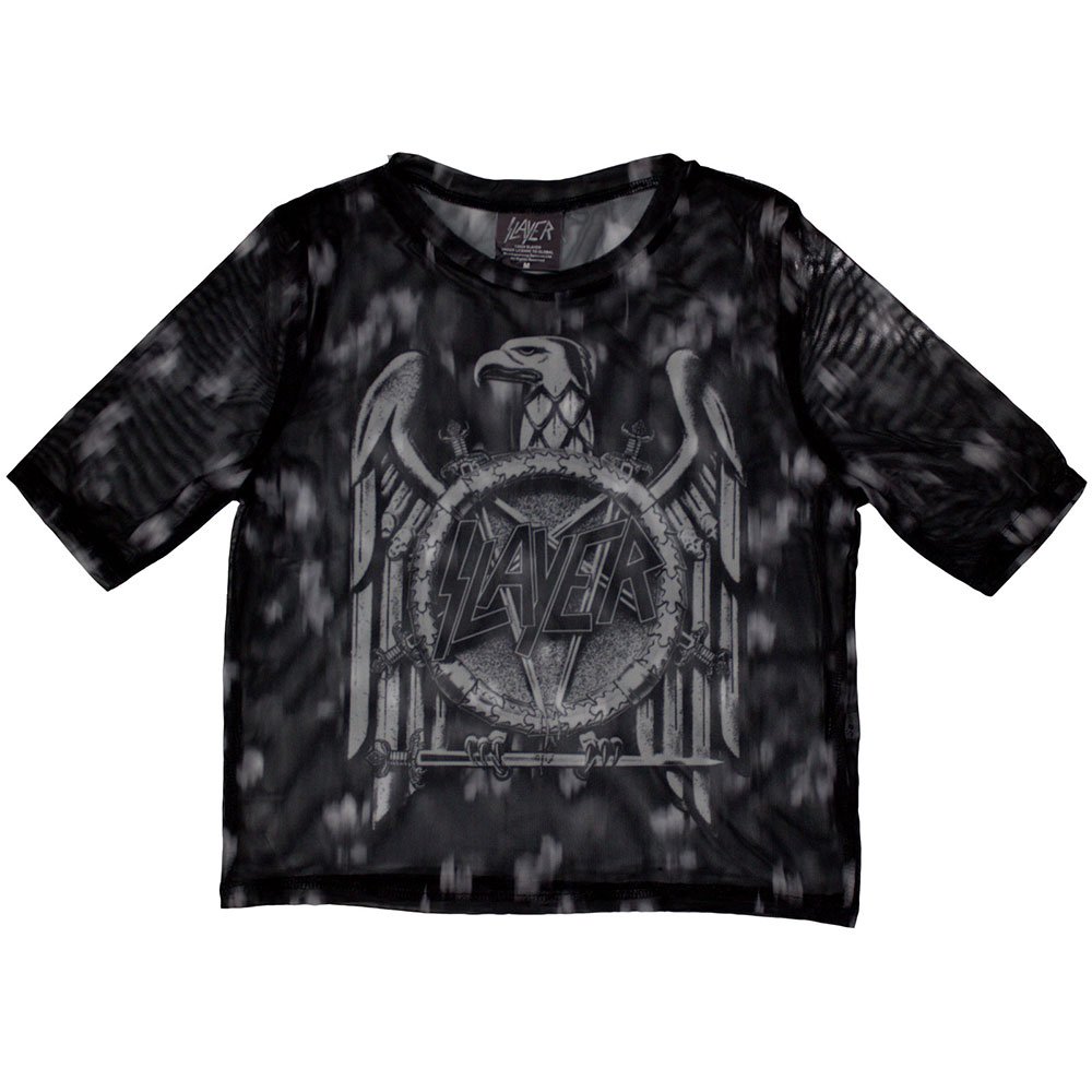 Slayer - Mono Eagle Crop top - Black